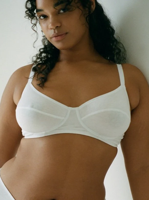 Araks: Beau Cotton Underwire Bra - White - Image 6