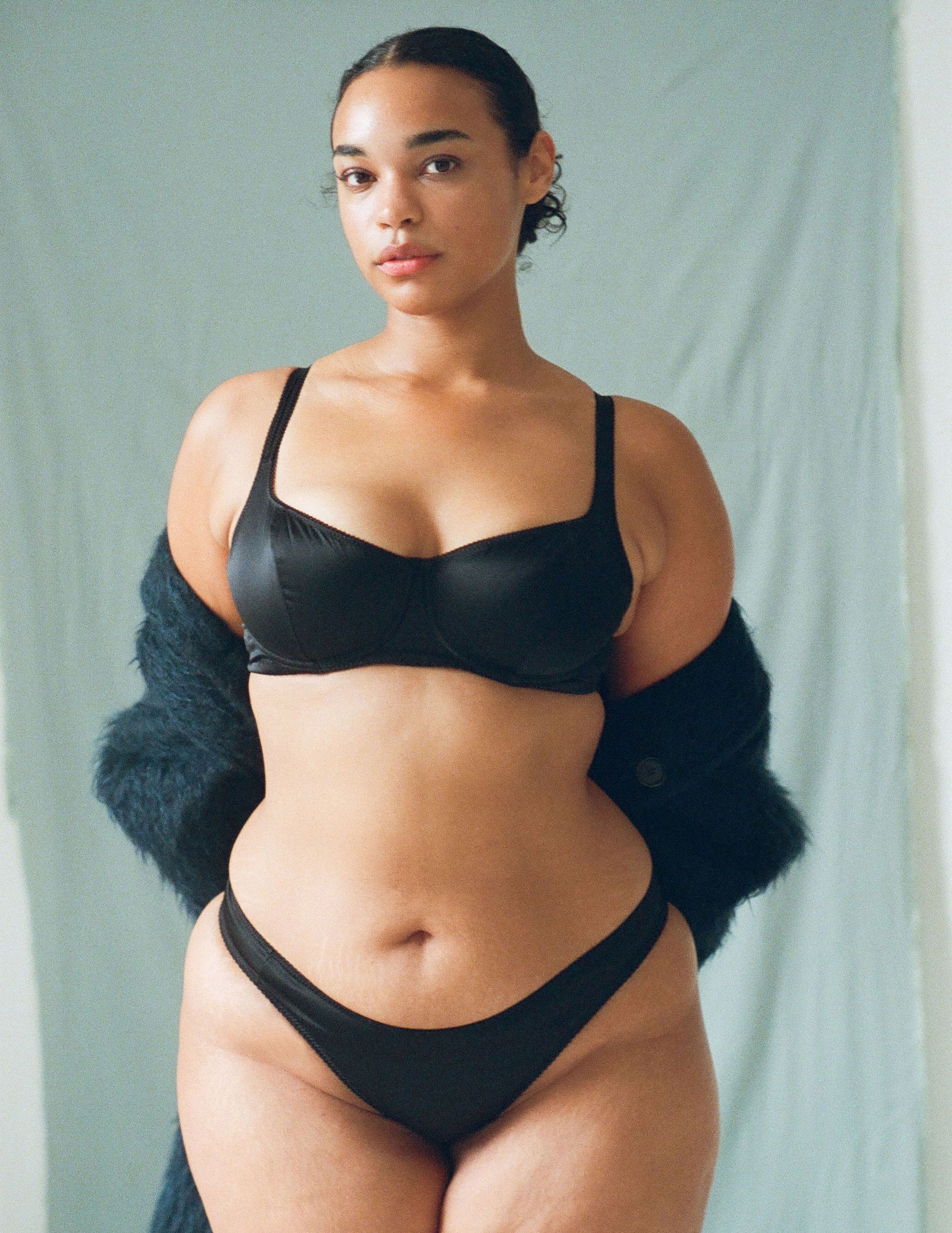 Araks: Gita Silk Underwire Bra - Black - Image 3