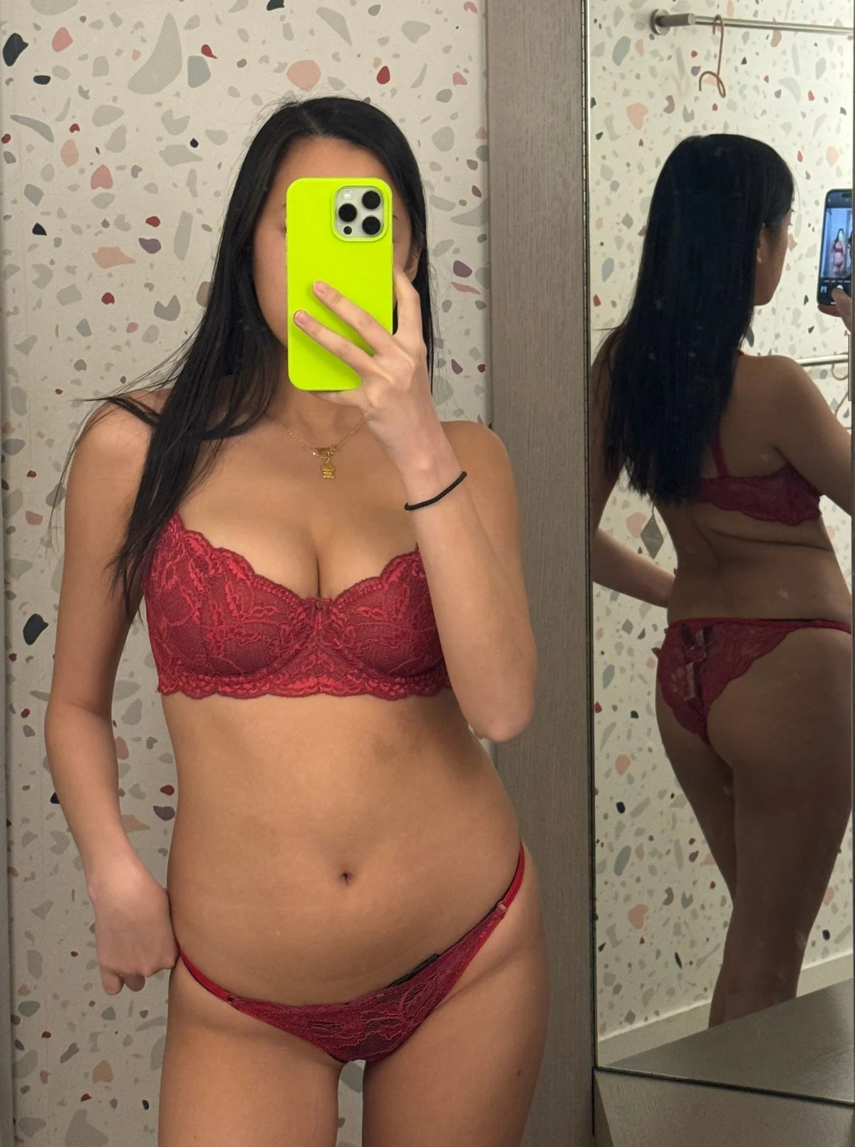 Clo: Fortuna Lace String Bikini - Chili Pepper - Image 3