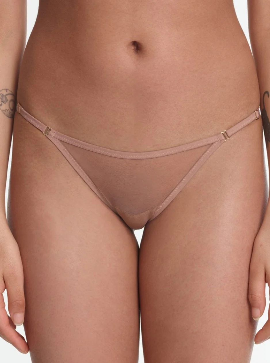 Yasmine Eslami: Jeanne Mini Bikini Brief - Latte - Image 3